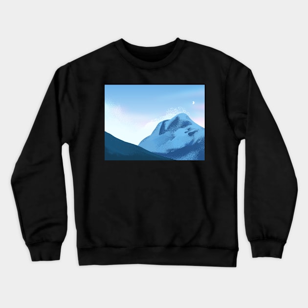 Hiking Mountain in the Cold Winter Crewneck Sweatshirt by gusniac